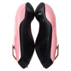 Pre Owned Roger Vivier Pink Patent Leather Ballet Flats Size 36