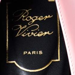 Pre Owned Roger Vivier Pink Patent Leather Ballet Flats Size 36