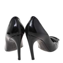 Pre Owned Roger Vivier Black Patent Leather Trompette Pumps Size 39