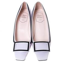 Pre Owned Roger Vivier Pale Pink Leather Buckle Pumps Size 38