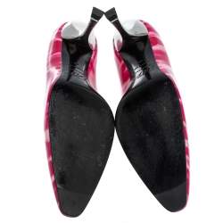 Roger Vivier Abstract Pink Patent Leather Curved Heel Pumps Size 41