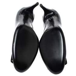 Pre Owned Roger Vivier Black Patent Leather Belle Pumps Size 40.5