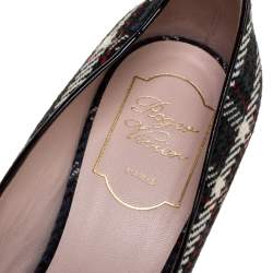 Roger Vivier Multicolor Tweed Fabric Trompette Buckle Pumps Size 39