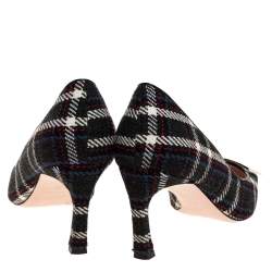 Roger Vivier Multicolor Tweed Fabric Trompette Buckle Pumps Size 39