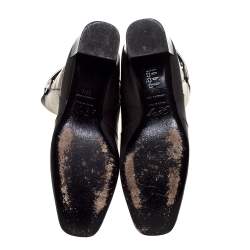 Pre Owned Roger Vivier Dark Brown Leather Buckle Detail Knee Length Boots Size 36.5