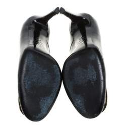 Pre Owned Roger Vivier Black Leather Pumps Size 37.5