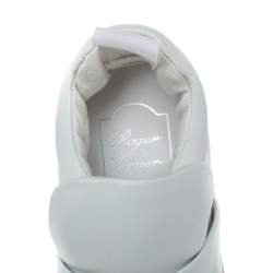 Pre Owned Roger Vivier White Leather Sneaky Viv Embellished Slip On Sneakers Size 35