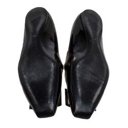 Roger Vivier Black Patent Leather Belle Ballet Flats Size 39.5