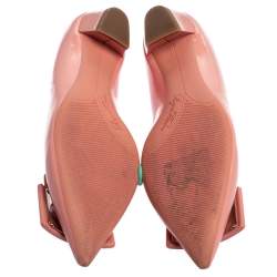 Roger Vivier Pink Patent Leather Pointed Toe Ballet Flats Size 38