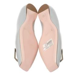 Roger Vivier Grey Patent Leather Ballet Flats Size 39