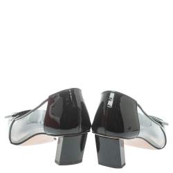 Pre Owned Roger VIvier Black PVC And Patent Leather Pumps Size 37.5