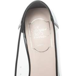 Pre Owned Roger VIvier Black PVC And Patent Leather Pumps Size 37.5