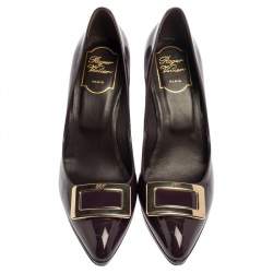 Roger Vivier Purple Patent Leather Belle Vivier Trompette Pumps Size 38.5
