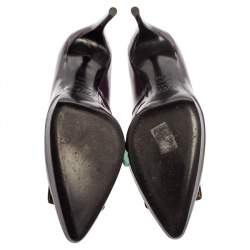 Roger Vivier Purple Patent Leather Belle Vivier Trompette Pumps Size 38.5