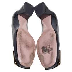 Pre Owned Roger Vivier Black Patent Leather Très Vivier Pumps Size 39.5