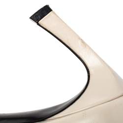 Pre Owned Roger Vivier Off White Leather Belle Square Toe Pumps Size 37