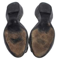 Pre Owned Roger Vivier Grey Suede Prism D'orsay Flats Size 37.5