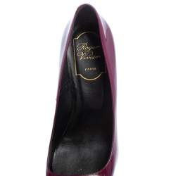 Pre Owned Roger Vivier Purple Patent Leather Trompette Pumps Size 36