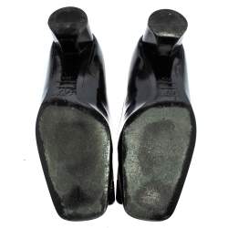 Roger Vivier Black Leather Belle Vivier Buckle Block Heel Pumps Size 38.5