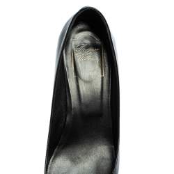 Roger Vivier Black Leather Belle Vivier Buckle Block Heel Pumps Size 38.5