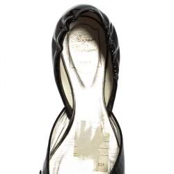 Roger Vivier Black Patent Leather Ballet Flats Size 38.5