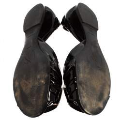 Roger Vivier Black Patent Leather Ballet Flats Size 38.5