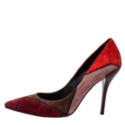 Pre Owned Roger Vivier Multicolor Suede Pumps Size 37.5