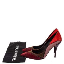 Pre Owned Roger Vivier Multicolor Suede Pumps Size 37.5