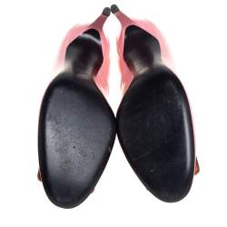 Pre Owned Roger Vivier Pink Patent Leather Trompette Pumps Size 40