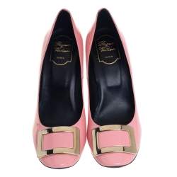 Pre Owned Roger Vivier Pink Patent Leather Trompette Pumps Size 40