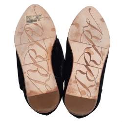 Pre Owned Roger Vivier Black Velvet Bab Viv Haute Epoque Buckle Mules Size 35.5