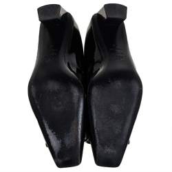Pre Owned Roger Vivier Black Patent Leather Belle Block Heel Pumps Size 40