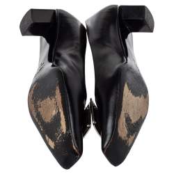 Pre Owned Roger Vivier Black Leather Pumps Size 41