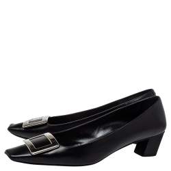 Pre Owned Roger Vivier Black Leather Pumps Size 41