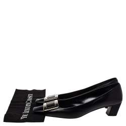 Pre Owned Roger Vivier Black Leather Pumps Size 41
