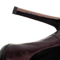 Roger Vivier Metallic Brown Leather Ecusson Pumps Size 37