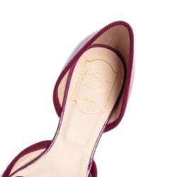 Pre Owned Roger Vivier Pink Patent Leather Gommettine Ballet Flats Size 38