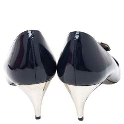 Roger Vivier Navy Blue Patent Leather Sexy Choc Pumps Size 40