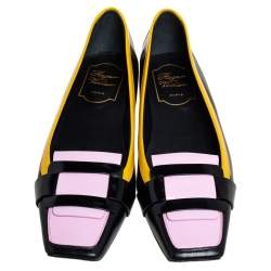 Pre Owned Roger Vivier Multicolor Patent Leather Ballet Flats Size 37