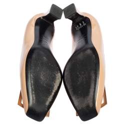 Pre Owned Roger Vivier  Beige Patent Leather Belle  Pumps Size 38.5