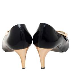 Pre Owned Roger Vivier Black Leather Belle Pumps Size 40
