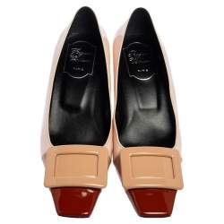 Pre Owned Roger Vivier Multicolor Patent Leather Belle Pumps Size 36.5