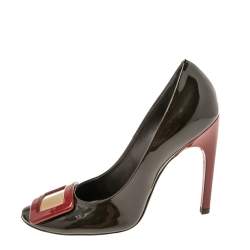 Pre Owned Roger Vivier  Multicolor Patent Leather Pumps Size 38