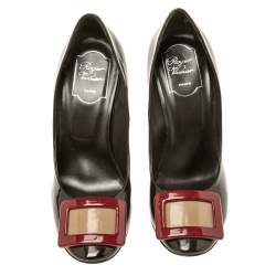 Pre Owned Roger Vivier  Multicolor Patent Leather Pumps Size 38