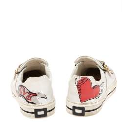 Roger Vivier White  Leather Sneaky Viv Zip-Up Sneakers Size 37