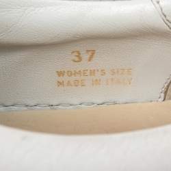 Roger Vivier White  Leather Sneaky Viv Zip-Up Sneakers Size 37