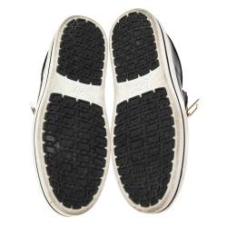 Pre Owned Roger Vivier Black Leather Sneaky Viv Zip-Up Sneakers Size 36.5