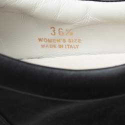 Pre Owned Roger Vivier Black Leather Sneaky Viv Zip-Up Sneakers Size 36.5