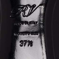 Pre Owned Roger Vivier Black Patent Leather Belle Pumps Size 37.5