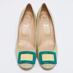 Pre Owned Roger Vivier Multicolor Patent Leather Pumps Size 39